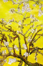 Branches of an Almond Tree in Blossom, Citrine Yellow Reproduction at overstockArt.com