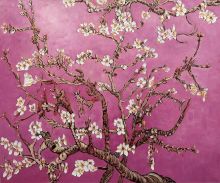 Branches of an Almond Tree in Blossom, Magenta Reproduction at overstockArt.com