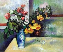 Cezanne - Still Life Flowers in Vase - Reproduction at overstockArt.com