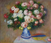 Chrysanthenums and Japanese Fan Reproduction at overstockArt.com