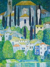 Church in Cassone (Landscape with Cypress) Reproduction at overstockArt.com Church in Cassone (Landscape with Cypress) Reproduction at overstockArt.com