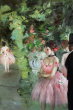 Degas - Dancers Backstage - Reproduction Oil Painting at overstockArt.com