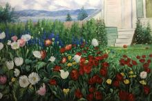 Flower Garden at Annisquam, John Leslie Breck Reproduction at overstockArt.com Flower Garden at Annisquam, John Leslie Breck Reproduction at overstockArt.com