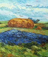 Haystack Under a Rainy Sky, 1890 Reproduction at overstockArt.com Haystack Under a Rainy Sky, 1890 Reproduction at overstockArt.com
