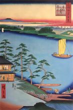 Niijuku Ferry, No. 93 from One Hundred Famous Views of Edo Reproduction at overstockArt.com