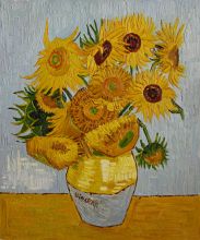Sunflowers - Vincent Van Gogh - Oil Reproduction at overstockArt.com