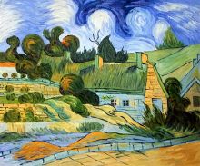 Thatched Houses in Cordville Reproduction at overstockArt.com