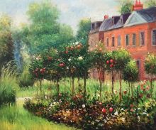 The Rose Garden at Wargemont, 1879 - Reproduction at overstockArt.com The Rose Garden at Wargemont, 1879 - Reproduction at overstockArt.com