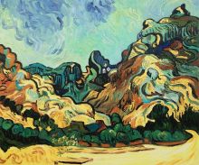 Van Gogh Reproduction: Mountains at Saint-Rémy at overstockArt.com
