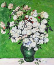 Vase with Roses - Vincent van Gogh at overstockArt.com
