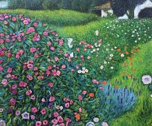 Wall Art: Klimt - Italian Horticulture Landscape - Painting Reproduction at overstockArt.com
