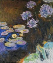 Water Lilies and Agapanthus - Claude Monet at overstockArt.com