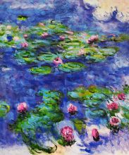 Water Lilies (Blue-Green) - Claude Monet - Reproduction at overstockArt.com