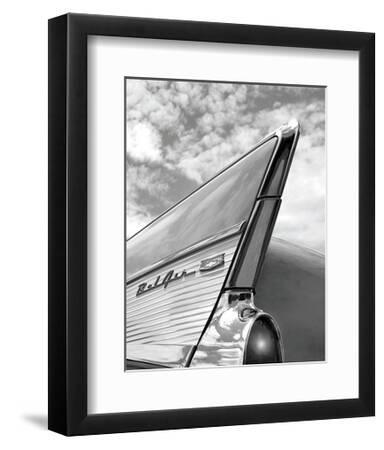 '57 Fin - Black Framed Art Print Wall Art, 11x14