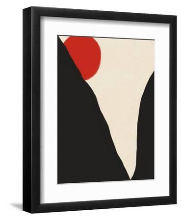 Behind the Mountains - Black Framed Art Print Wall Art, 9x12