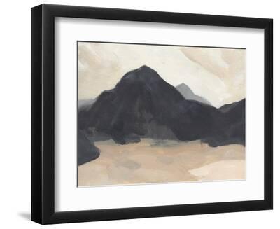 Black Mountain II - Black Framed Art Print Wall Art, 12x9