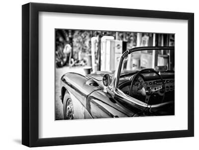 Classic Car - Chevrolet - Black Framed Art Print Wall Art, 12x8