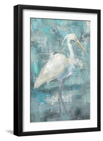 Coastal Egret I - Black Framed Art Print Wall Art, 12x18
