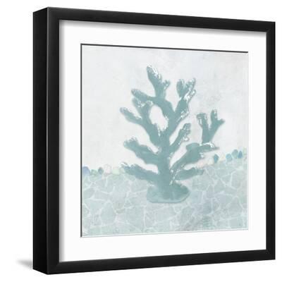 Coastal Mosaic - Seaweed - Black Framed Art Print Wall Art, 12x12
