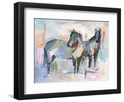 Contemporary Pair I - Black Framed Art Print Wall Art, 12x9