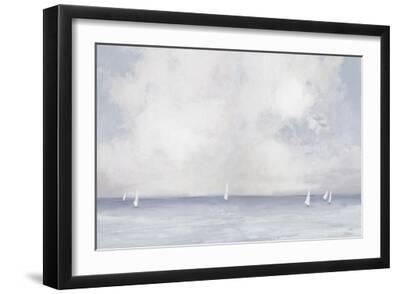 Dark Morning Sail - Black Framed Art Print Wall Art, 18x12