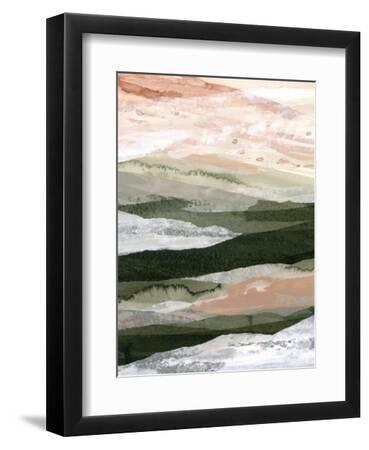 Emerald Mountain - Black Framed Art Print Wall Art, 9x12