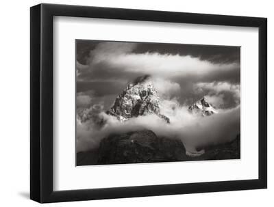 Grand Teton Clouds - Black Framed Art Print Wall Art, 12x8