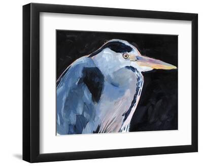 Great Heron I - Black Framed Art Print Wall Art, 12x9