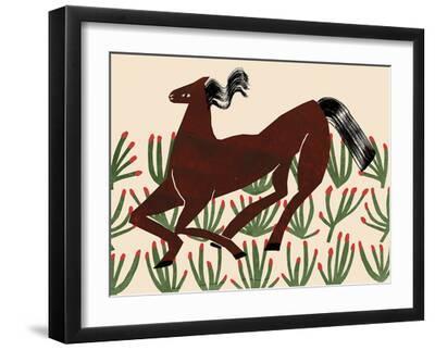 Horse Haven - Canter - Black Framed Art Print Wall Art, 16x12
