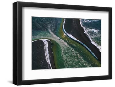 Iceland Shores I - Black Framed Art Print Wall Art, 12x8