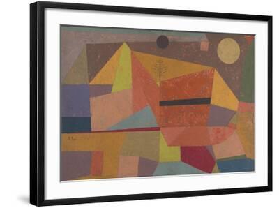 Joyful Mountain Landscape - Black Framed Art Print Wall Art, 30x22