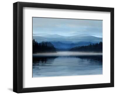 Lake Reflection 6, 2023 - Black Framed Art Print Wall Art, 12x9