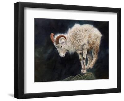 Mountain Goat - Black Framed Art Print Wall Art, 12x9