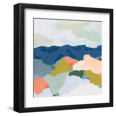 Mountain Mosaic I - Black Framed Art Print Wall Art, 12x12