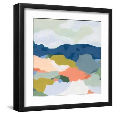 Mountain Mosaic II - Black Framed Art Print Wall Art, 12x12