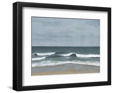 Northeast Shoreline II - Black Framed Art Print Wall Art, 12x9