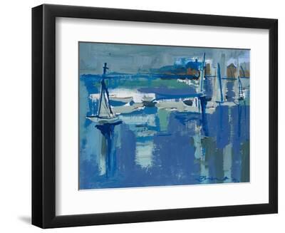 Ocean Sail - Black Framed Art Print Wall Art, 12x9