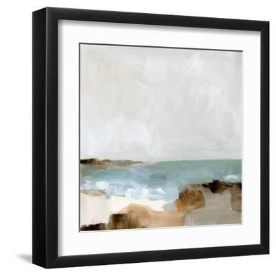 Ocean Sigh I - Black Framed Art Print Wall Art, 12x12