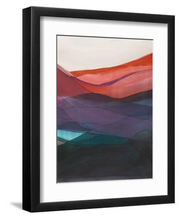 Red Hills II - Black Framed Art Print Wall Art, 9x12