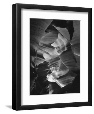 Red Sandstone Walls of Lower Antelope Canyon, Page, Arizona, USA - Black Framed Art Print Wall Art, 9x12