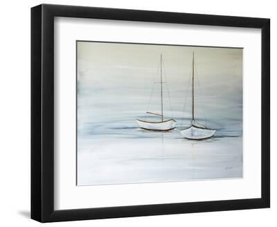 Resting Sails - Black Framed Art Print Wall Art, 12x9