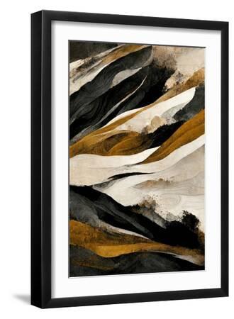 Rough Mountains - Black Framed Art Print Wall Art, 12x18
