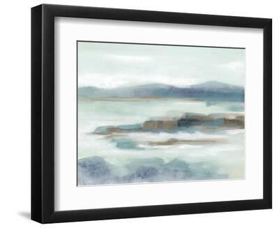 Soft Shores I - Black Framed Art Print Wall Art, 12x9
