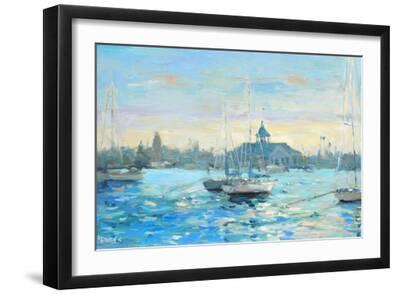 Sunday On The Water - Black Framed Art Print Wall Art, 18x12