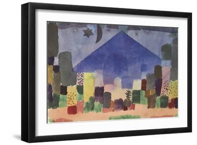 The Mountain Niesen, Egyptian Night - Black Framed Art Print Wall Art, 18x12