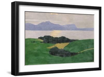 The Saleve and the Lake, 1900 - Black Framed Art Print Wall Art, 18x12