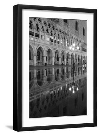 Venetia Reflection - Black Framed Art Print Wall Art, 12x18