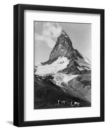 View of the Matterhorn - Black Framed Art Print Wall Art, 9x12